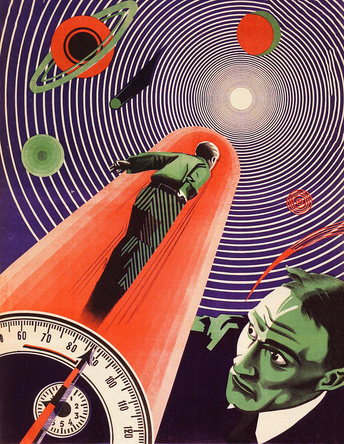 A Trip to Mars, 1918, Russian movie poster painting Painting by Movie World Posters