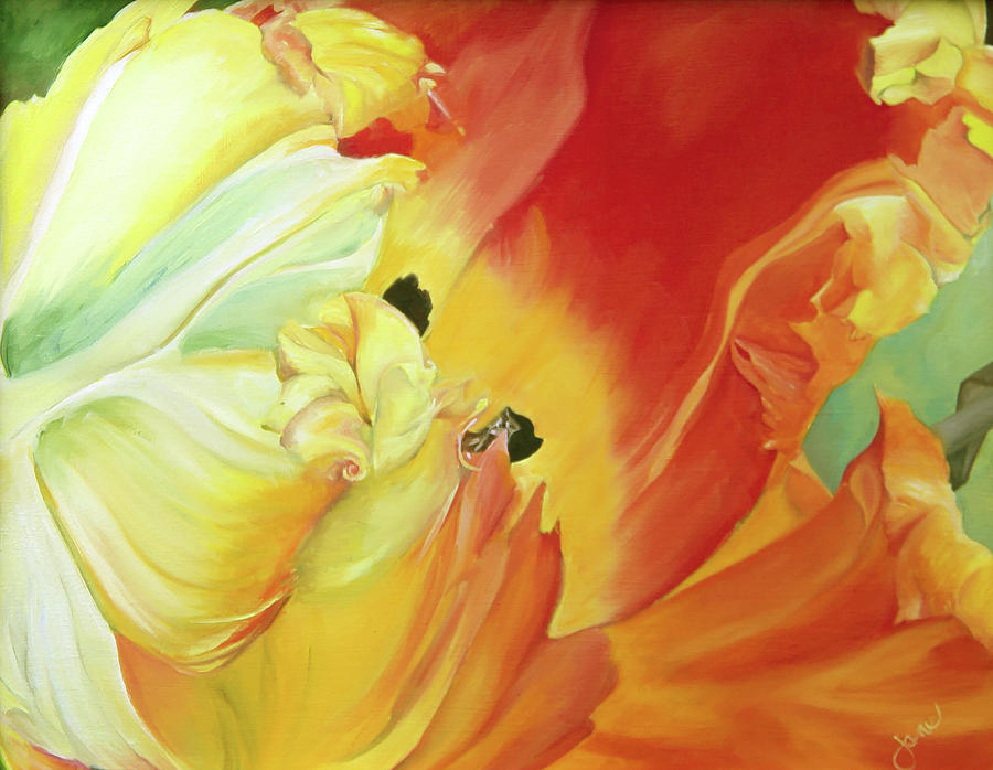 Tulip Painting - A Tulip for Fiona by Nila Jane Autry