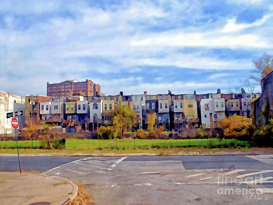 Architecture Digital Art - A Vacant Lot In Baltimore by Walter Neal