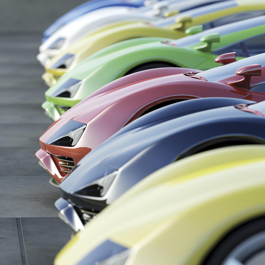 A variety of cars at a car dealership Photograph by Mevans