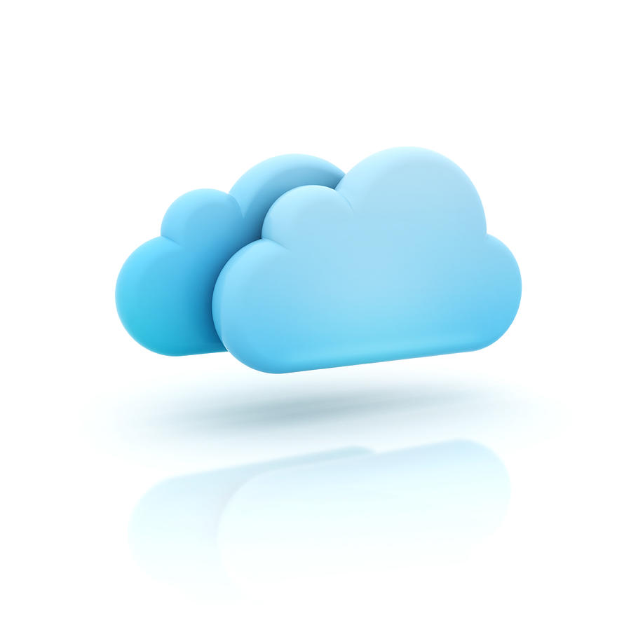 A vector illustration of a 3D cloud icon Photograph by Pictafolio