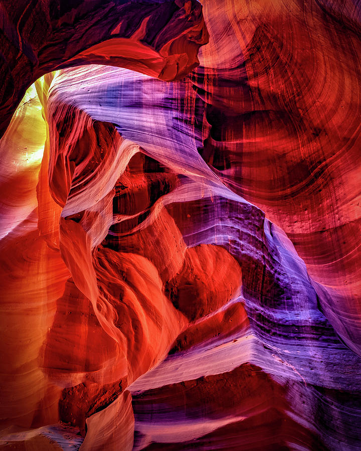 Antelope Canyon Photograph - A Vibrant Display Of Nature In Antelope Canyon by Gregory Ballos