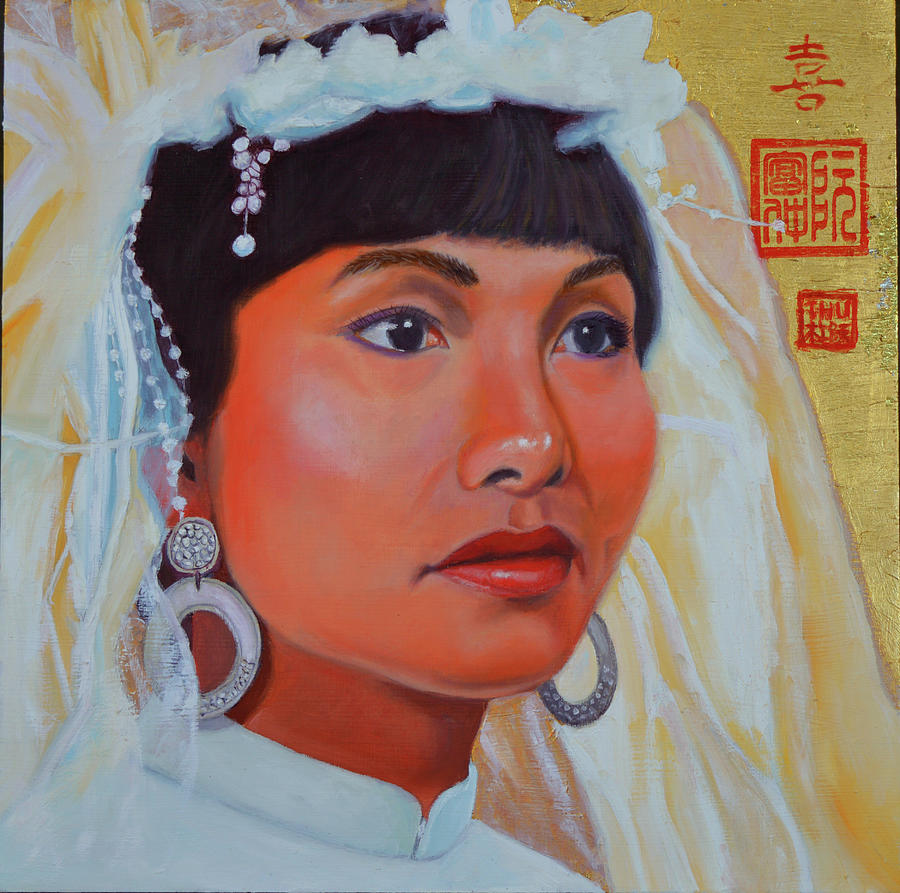 A Vietnamese Bride Painting by Thu Nguyen