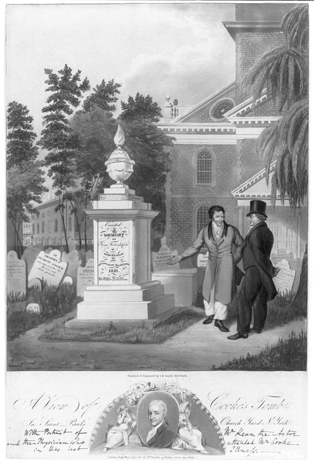 A view of Cookes tomb in St. Pauls Church yard N York  painted and engraved by IR Smith Photograph by Paul Fearn