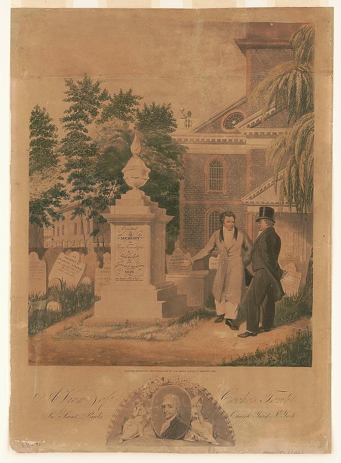 A view of Cookes tomb in St Pauls Church yard NYork painted engraved and published by IR  Photograph by Paul Fearn
