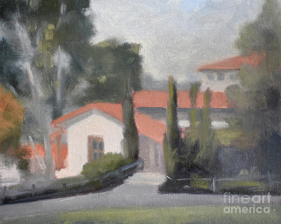 A View of Malaga Cove Library Painting by Curtis Green