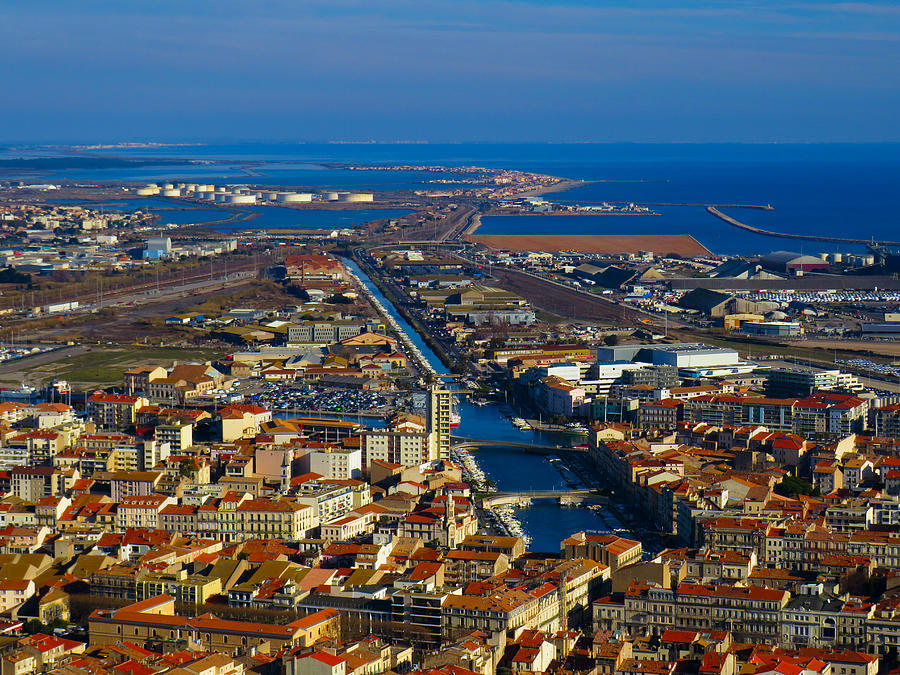 A view of Sete from Mont St Clair Photograph by Ann Biddlecombe - Fine ...