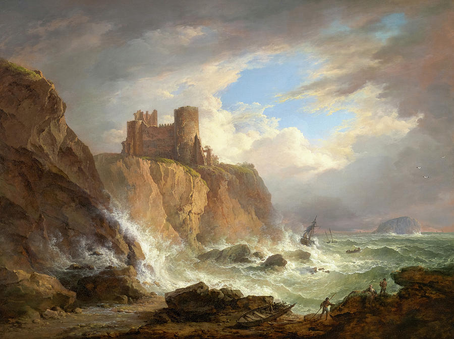 Alexander Nasmyth Painting - A View of Tantallon Castle with the Bass Rock by Alexander Nasmyth