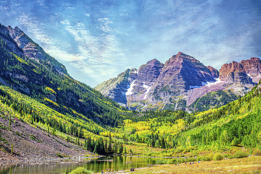 A View of the Maroon Bells Photograph by Lynn Sprowl