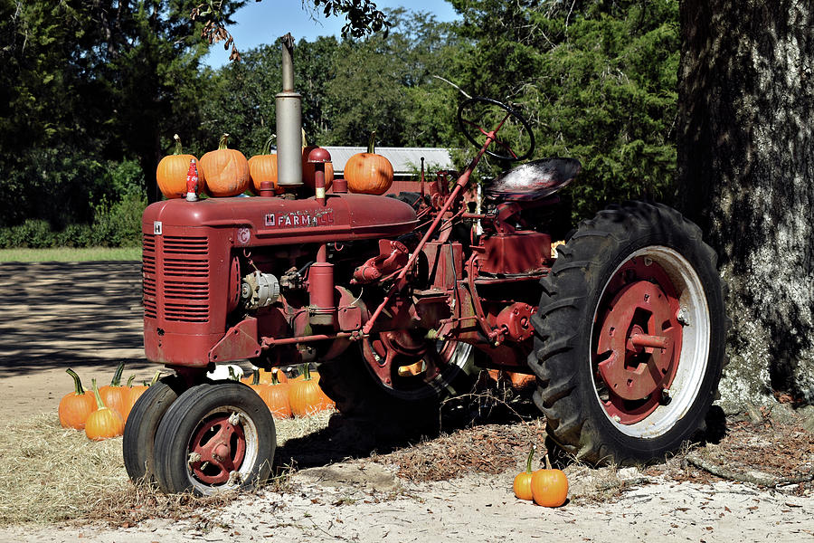 Vintage Photograph - A Vintage Tractor Resting by Kathy K McClellan