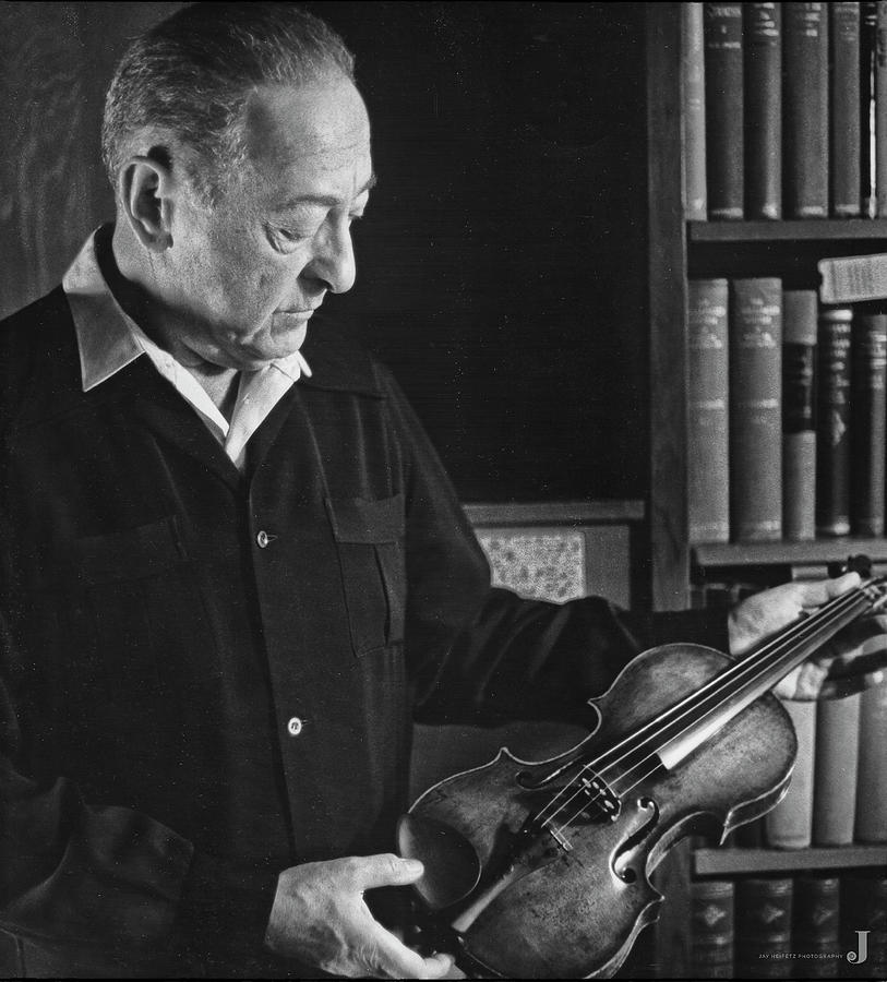 A Violin Inspection by Jascha Heifetz Photograph by Jay Heifetz