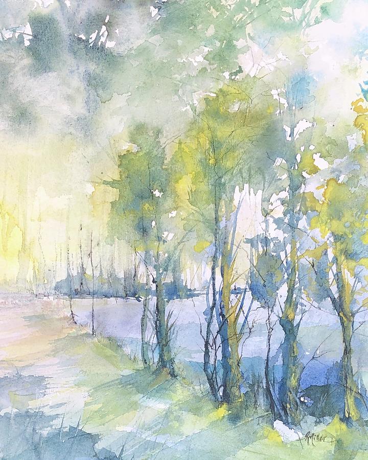 A Walk Around the Lake Painting by Robin Miller-Bookhout