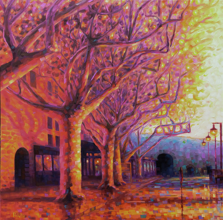 Impressionism Painting - A Walk in Collioure by Rob Buntin