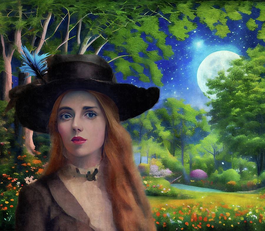 A Walk In The Moonlight  Digital Art by Ally White