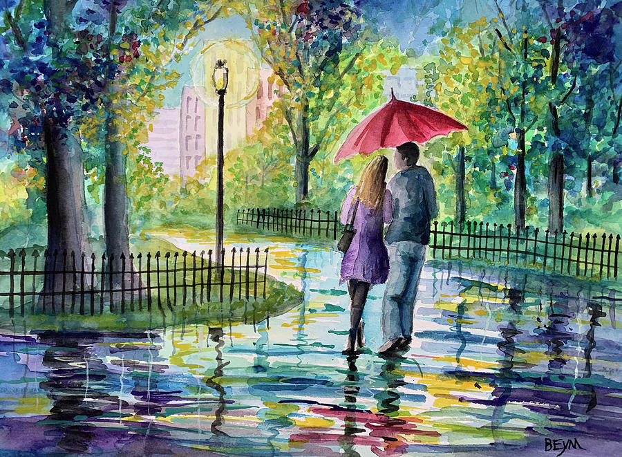 A Walk in the Park Painting by Clara Sue Beym