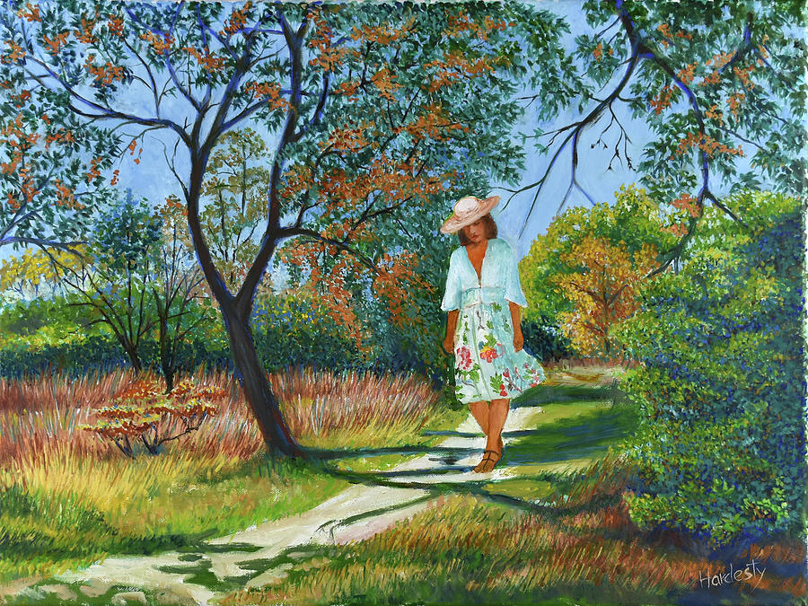 A Walk in the Park Painting by David Hardesty