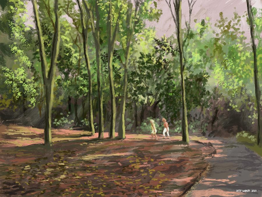 A Walk In The Park Digital Art by Larry Whitler