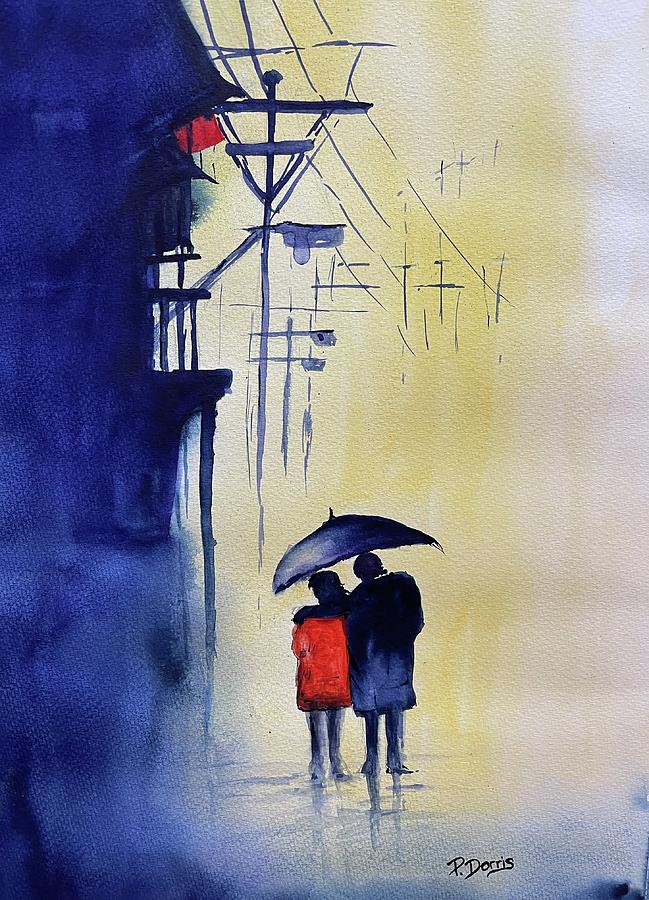 A Walk In The Rain Painting by Pat Dorris - Pixels