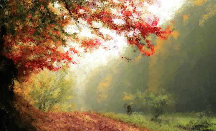 Impressionistic Digital Art - A Walk In The Woods by Armin Sabanovic