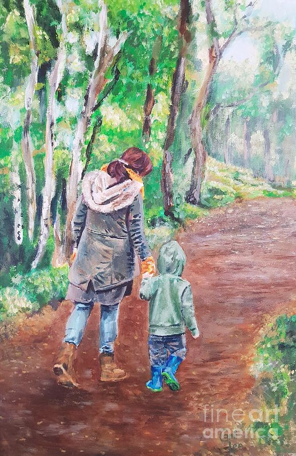 A Walk in the Woods Painting by Cami Lee
