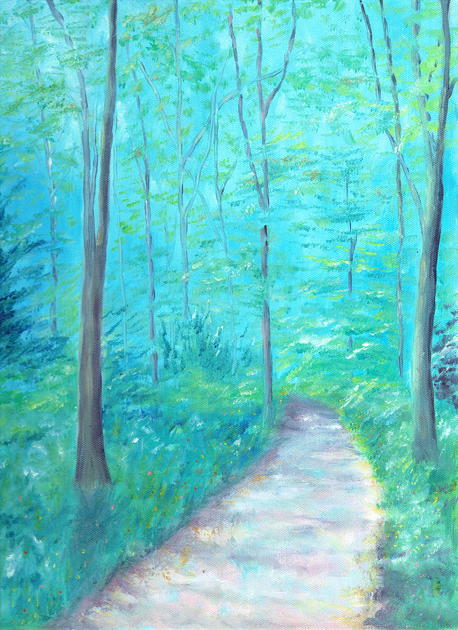 A Walk in the Woods Painting by Elizabeth Lock