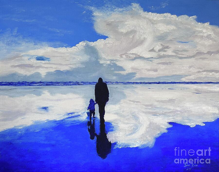 A Walk on the Beach Painting by Lisa Rose Musselwhite