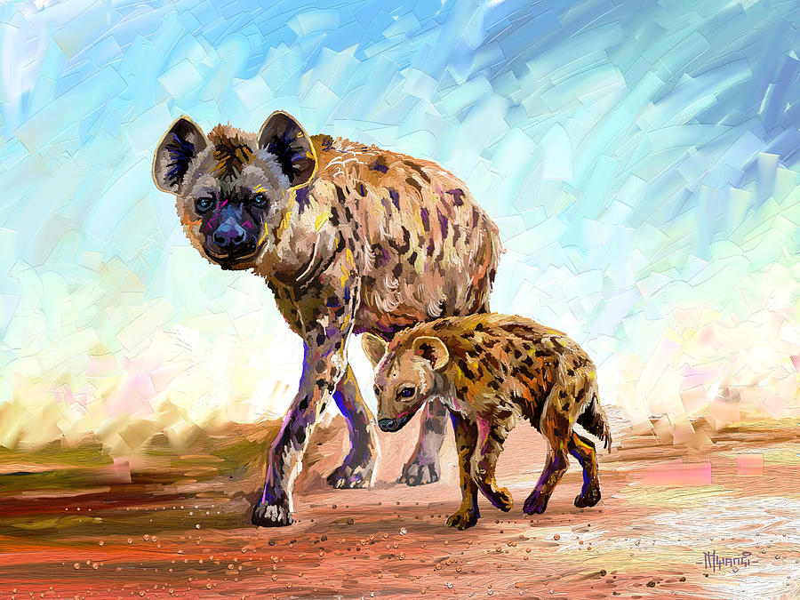 A Walk with Mum Painting by Anthony Mwangi