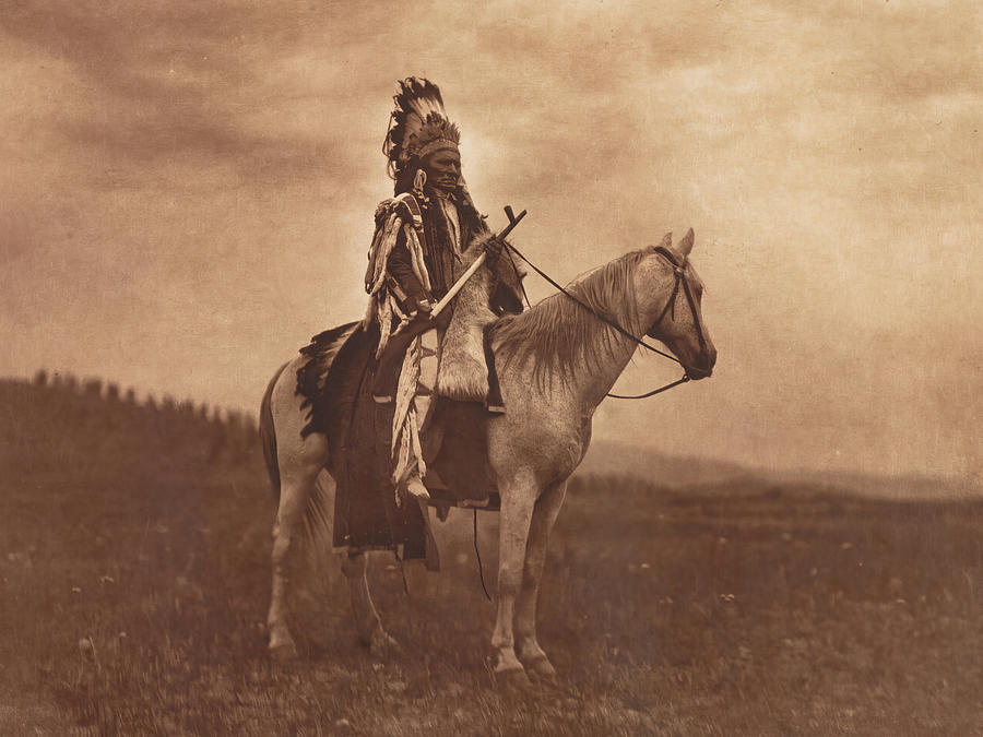 A War Chief - Nez Perce 1905 Photograph by Edward S Curtis A War Chief - Nez Perce 1905 Photograph by Edward S Curtis