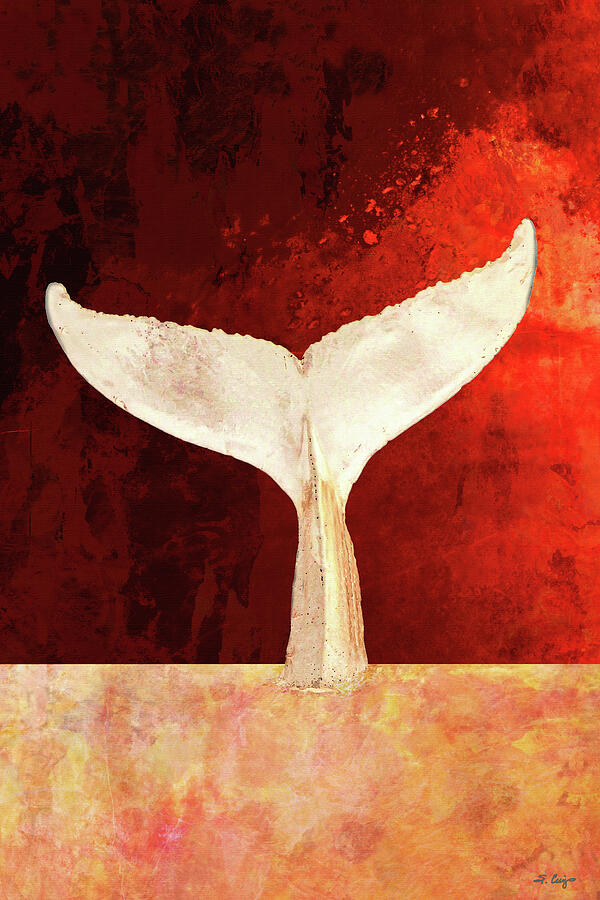 A Warm Whale Tale Beach Art Painting by Sharon Cummings A Warm Whale Tale Beach Art Painting by Sharon Cummings