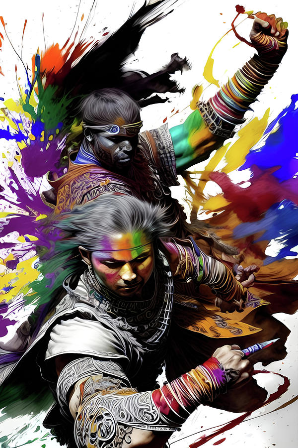 A Warriors Dance VII Digital Art by Jeff Malderez A Warriors Dance VII Digital Art by Jeff Malderez