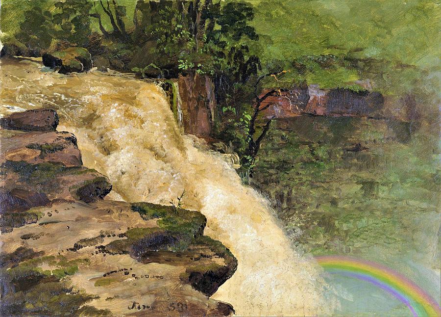 Frederic Edwin Church Painting - A Waterfall in Colombia - Digital Remastered Edition by Frederic Edwin Church