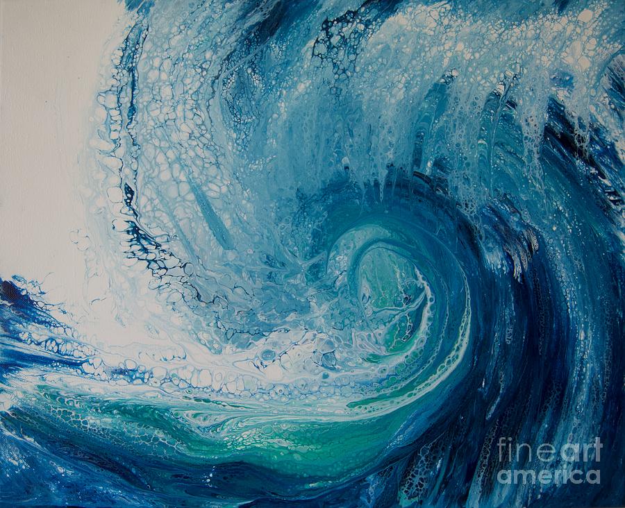 Beach Painting - A Wave Of A Lifetime by Maria Martinez