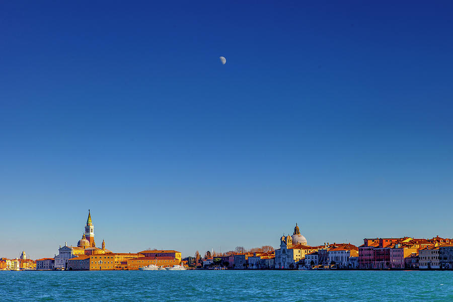 A Waxing Moon in Venice Photograph by W Chris Fooshee