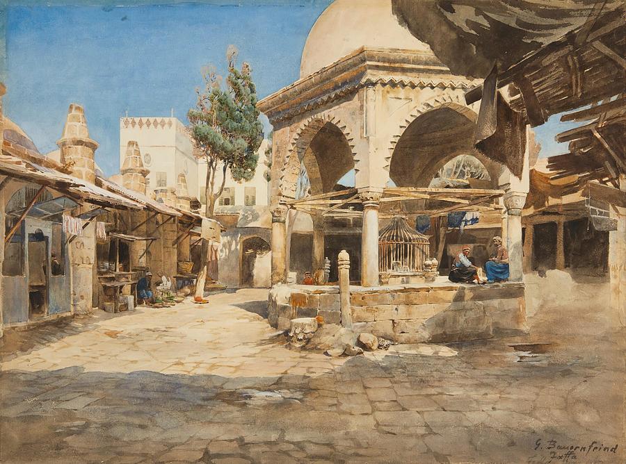 A Well In Jaffa art Drawing by Gustav Bauernfeind German - Fine Art America