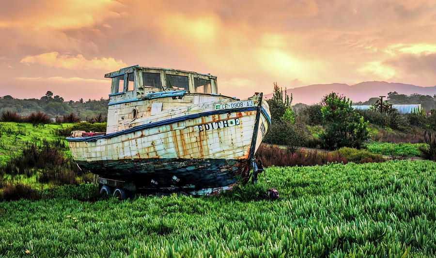 A Well Used and Abandoned Boat Cropped Photograph by Carol Highsmith ...