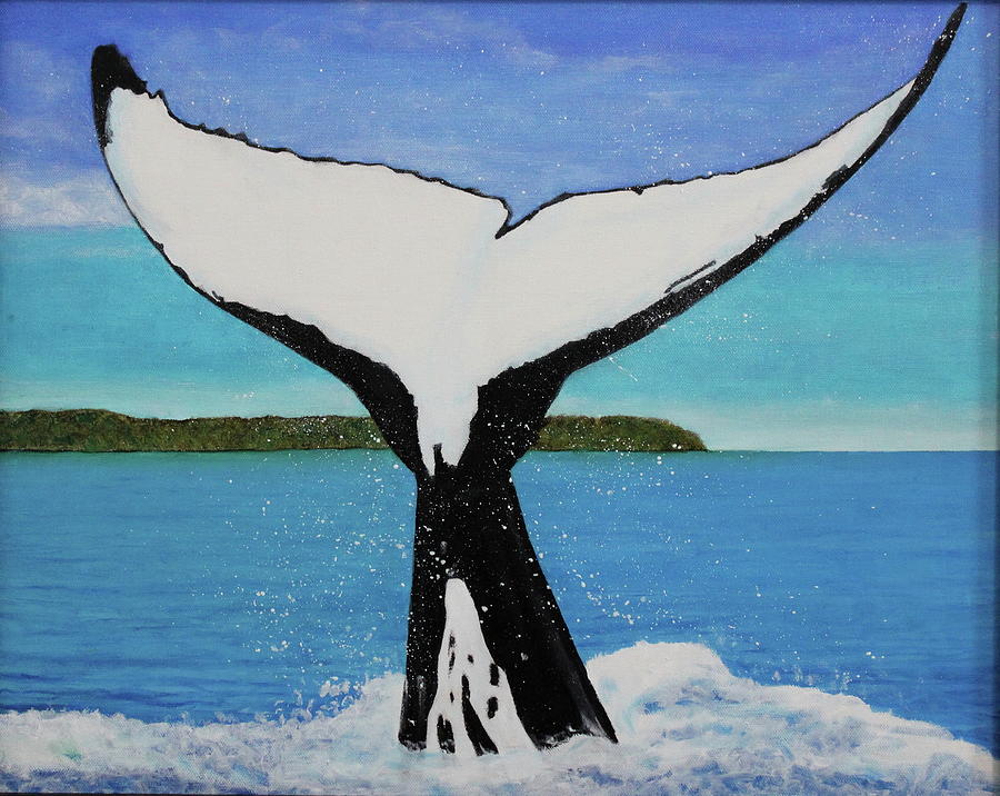 A Whale of a Tail Painting by Donald W White Fine Art America