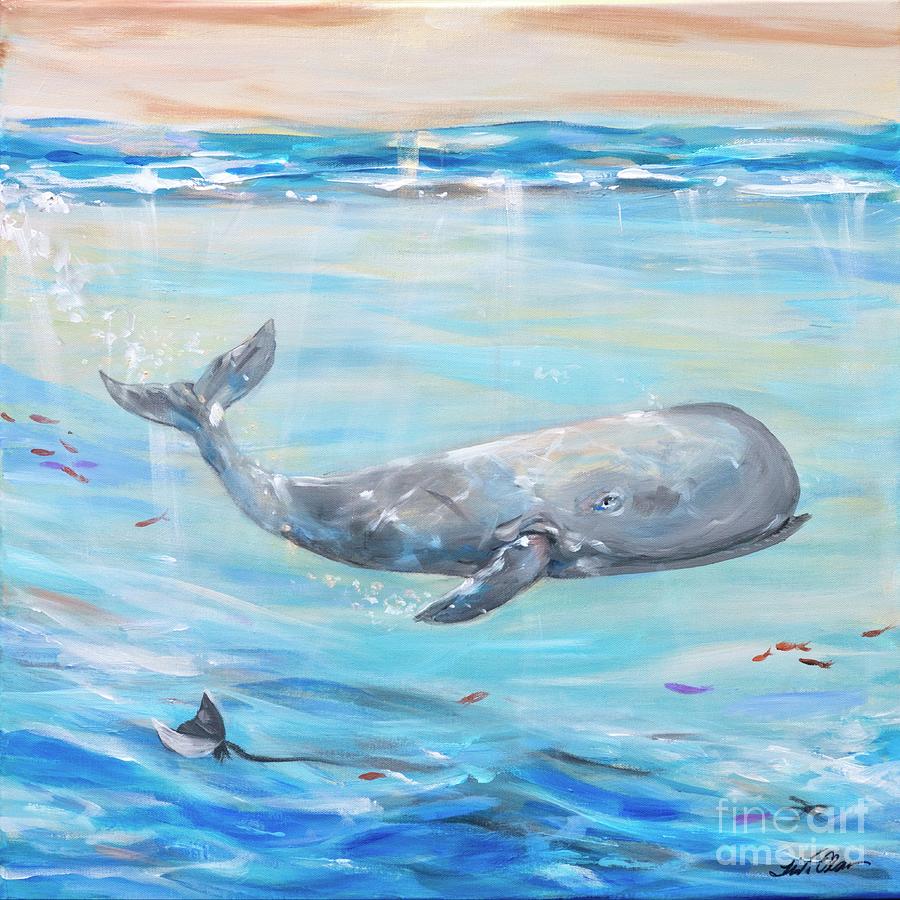 A Whale of a Tale Painting by Linda Olsen