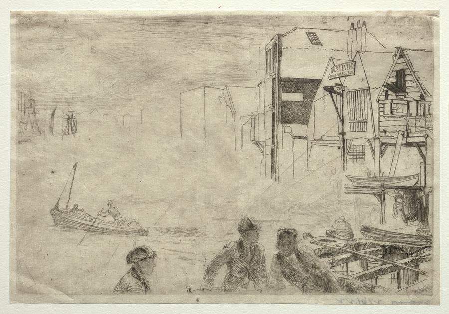 A Wharf 1859 James McNeill Whistler American, 1834 to 1903 Painting by MotionAge Designs