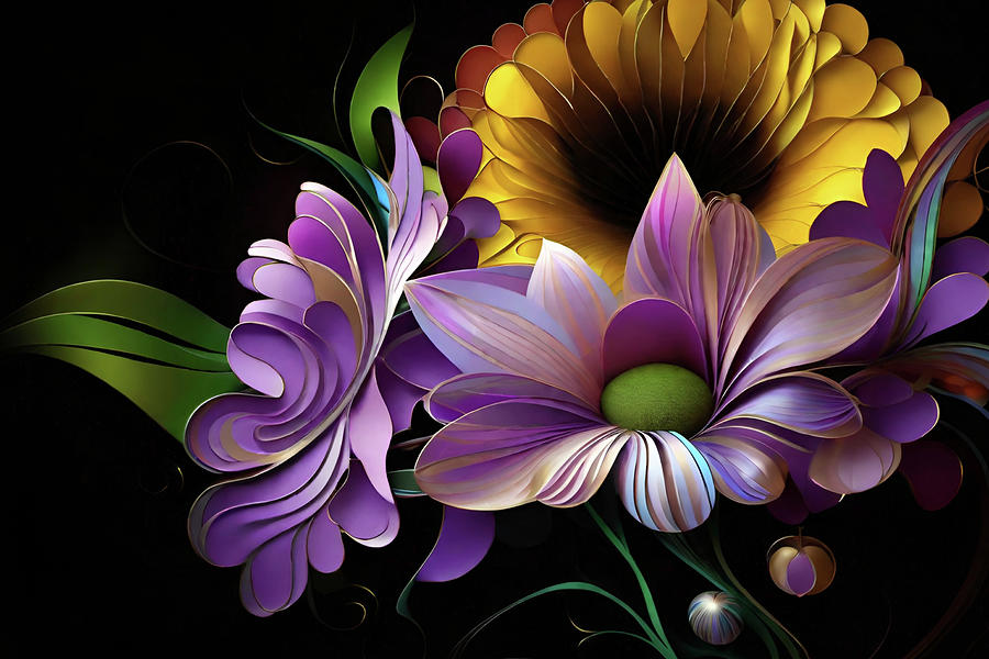 A Whimsical Bouquet of Shadows Digital Art by W Craig Photography