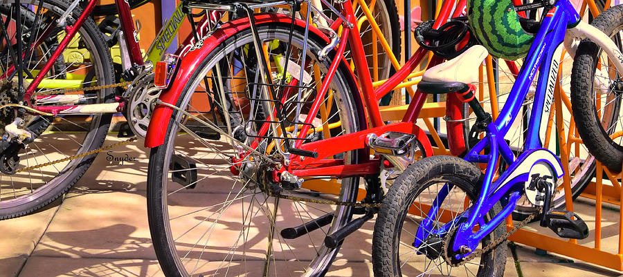 A Whole Bunch of Bikes Detail Photograph by Floyd Snyder