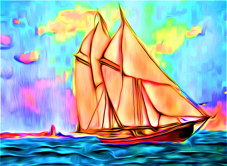 A Wind at My Sails - Abstract Digital Art by Ronald Mills
