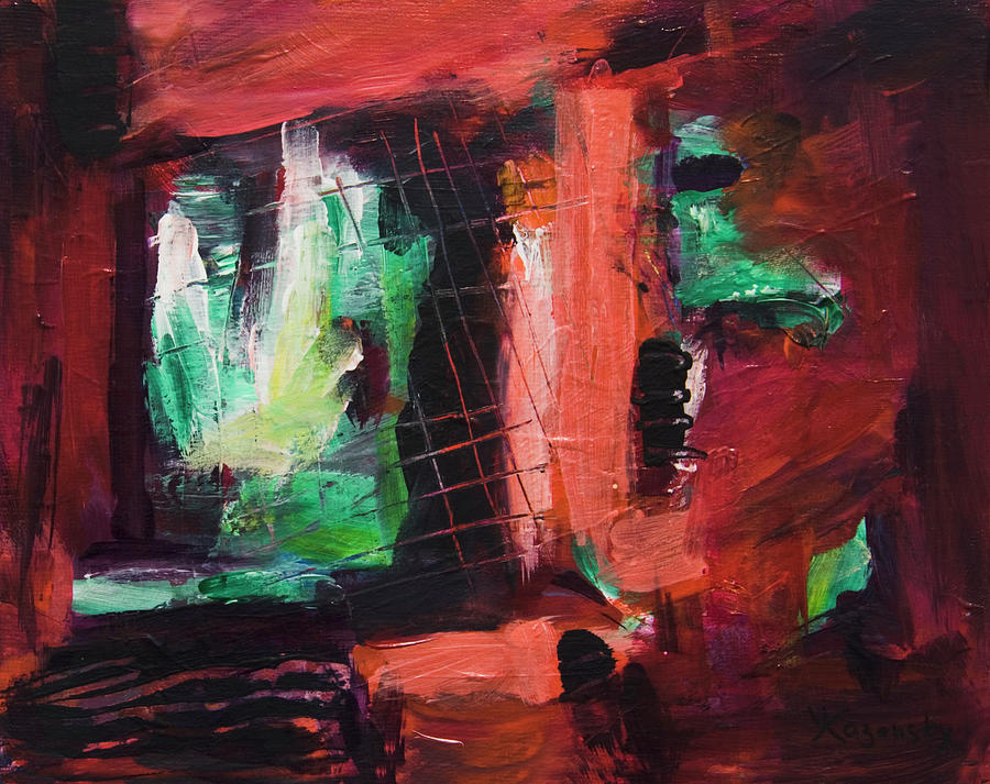 A Window in a Red Wall by Yulia Kazansky A Window in a Red Wall by Yulia Kazansky