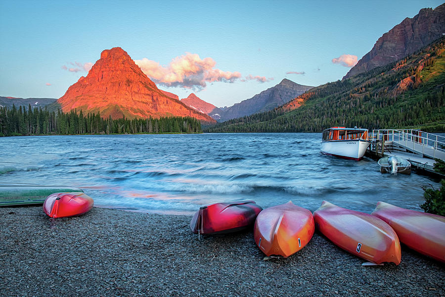 A Windy Morning on Two Medicine Lake by Harriet Feagin A Windy Morning on Two Medicine Lake by Harriet Feagin