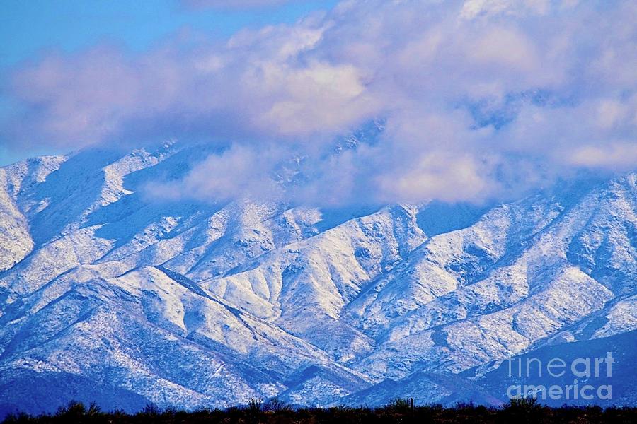 A Winter Day on the Four Peaks Digital Art by Tammy Keyes