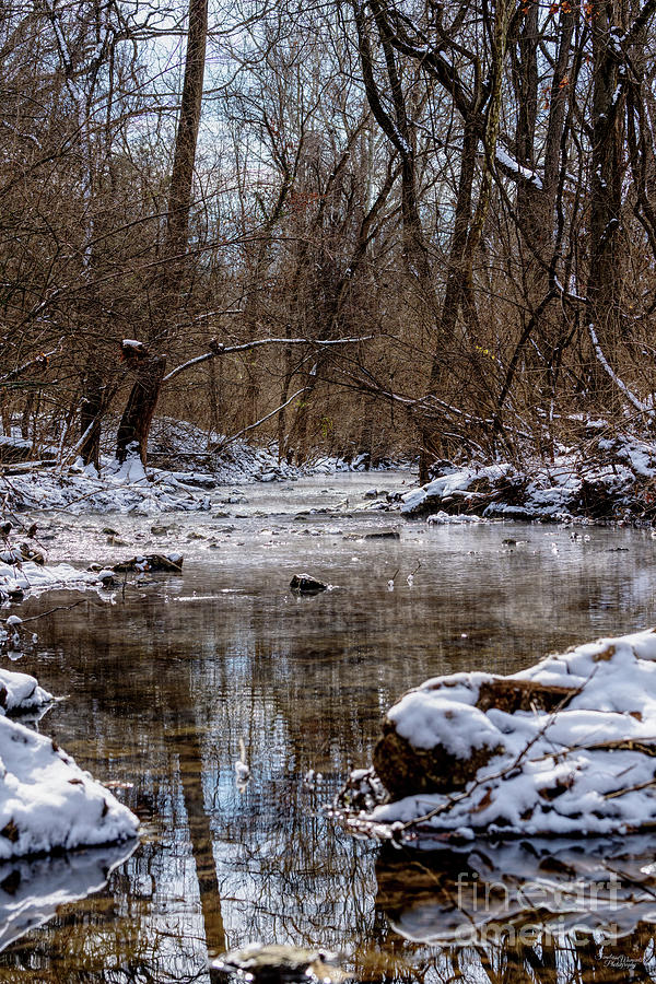 A Winter Look Down Galloway Creek Photograph by Jennifer White