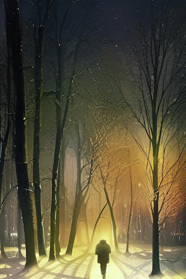 A Winter Night Tale Digital Art by David Dehner