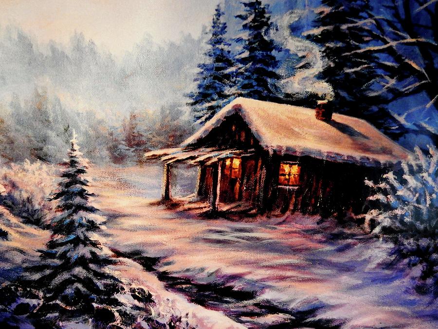 A Winter Retreat Painting by Ed Breeding