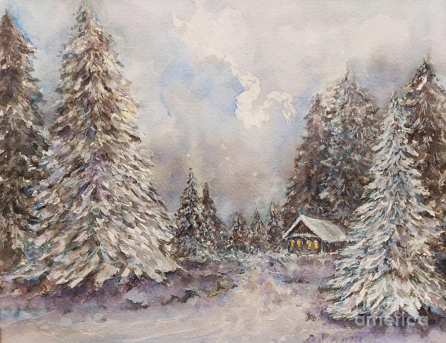 Winters Embrace Painting by Amalia Suruceanu