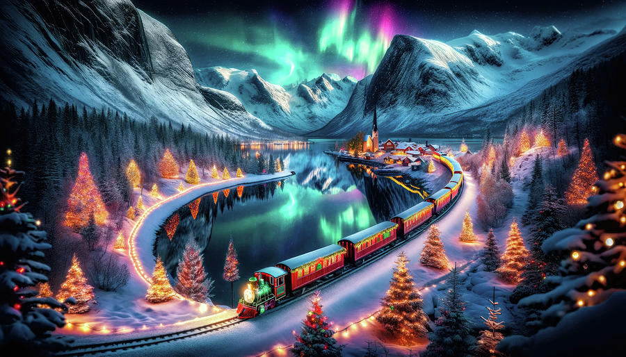 A Winters Eve Journey Digital Art by Bill and Linda Tiepelman