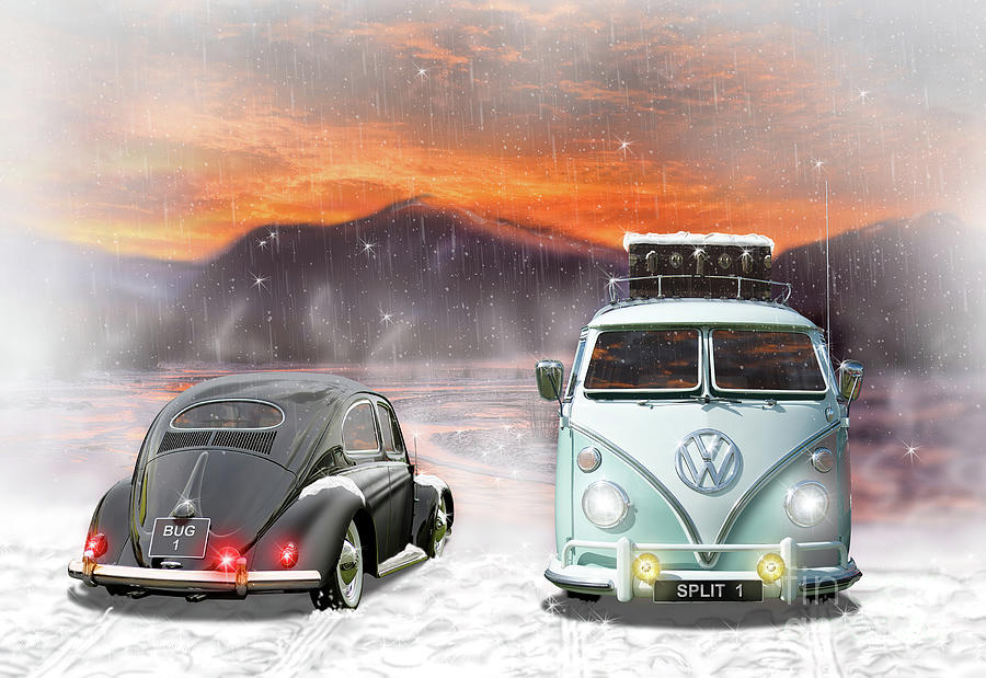 Car Digital Art - A Winters Tale by Linton Hart